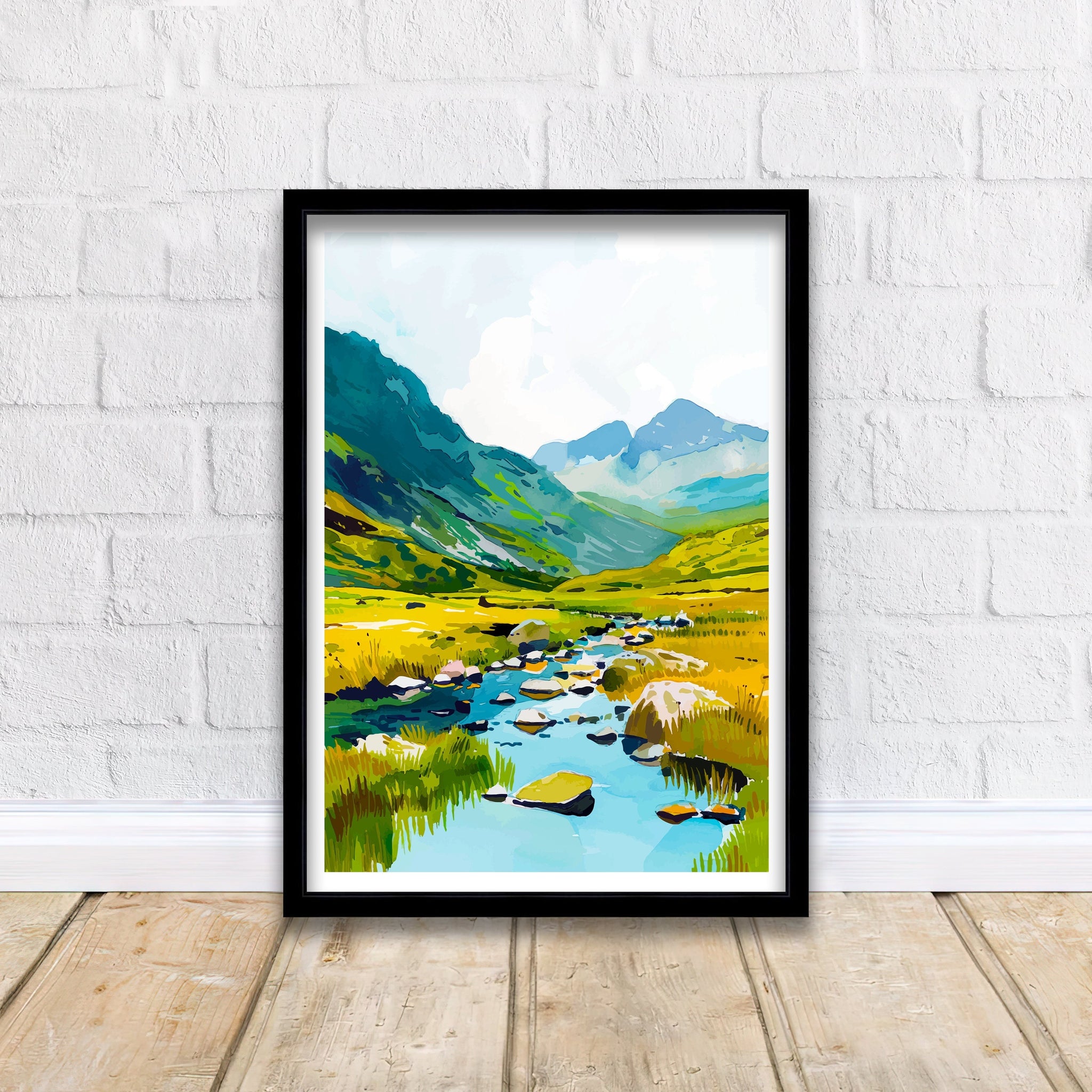 Snowdonia National Park Wales Travel Poster
