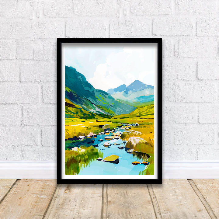 Snowdonia National Park Wales Travel Poster