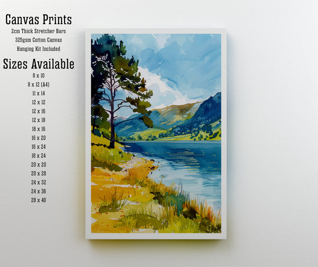 Ullswater Lake District Travel Print Wall Decor Wall Art Ullswater Wall Hanging Home Décor Ullswater Gift Art Lovers British Art Lover