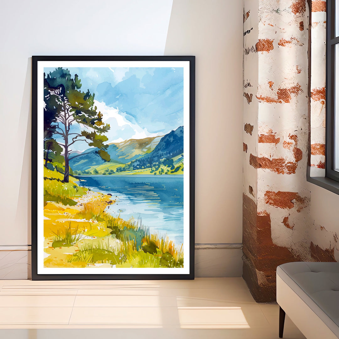 Ullswater Lake District Travel Poster