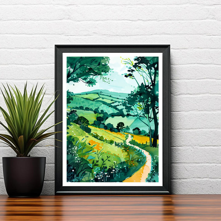 Wenlock Edge Shropshire Travel Print Wall Decor Wall Art Wenlock Edge Wall Hanging Home Décor Wenlock Edge Gift Art Lovers British Art Lover