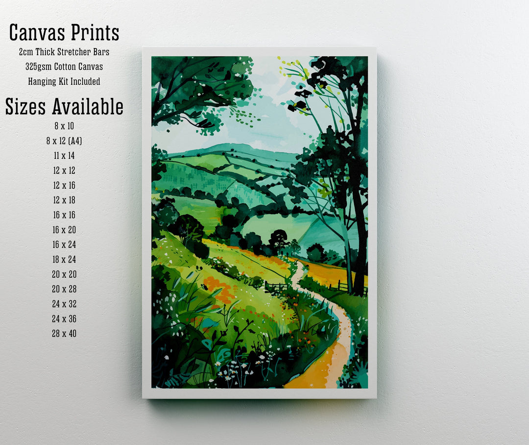 Wenlock Edge Shropshire Travel Print Wall Decor Wall Art Wenlock Edge Wall Hanging Home Décor Wenlock Edge Gift Art Lovers British Art Lover