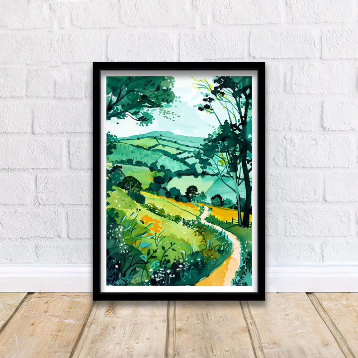 Wenlock Edge Shropshire Travel Poster