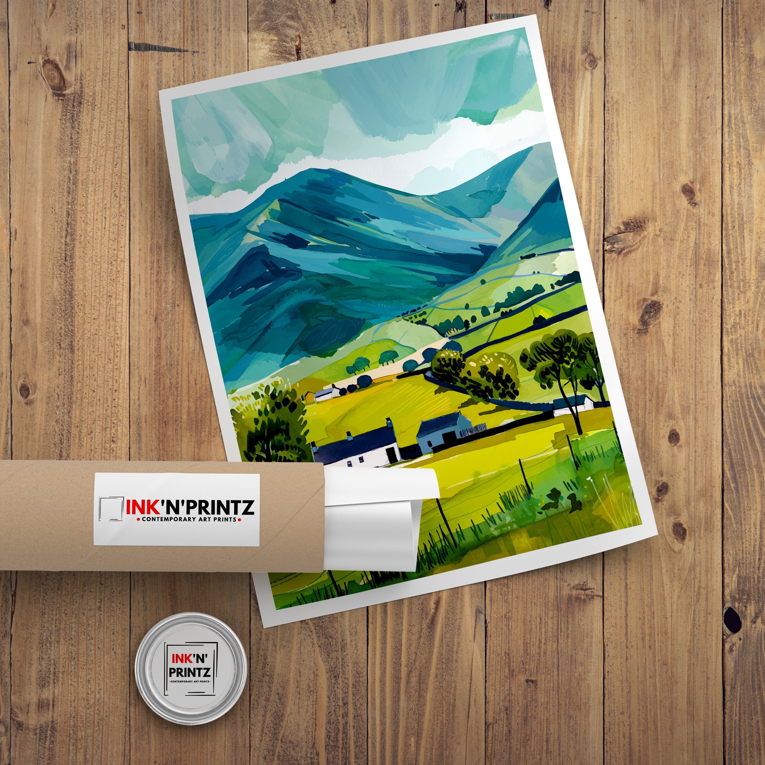 Skiddaw Lake District Travel Print Wall Decor Wall Art Skiddaw Wall Hanging Home Décor Skiddaw Gift Art Lovers British Art Lover Gift