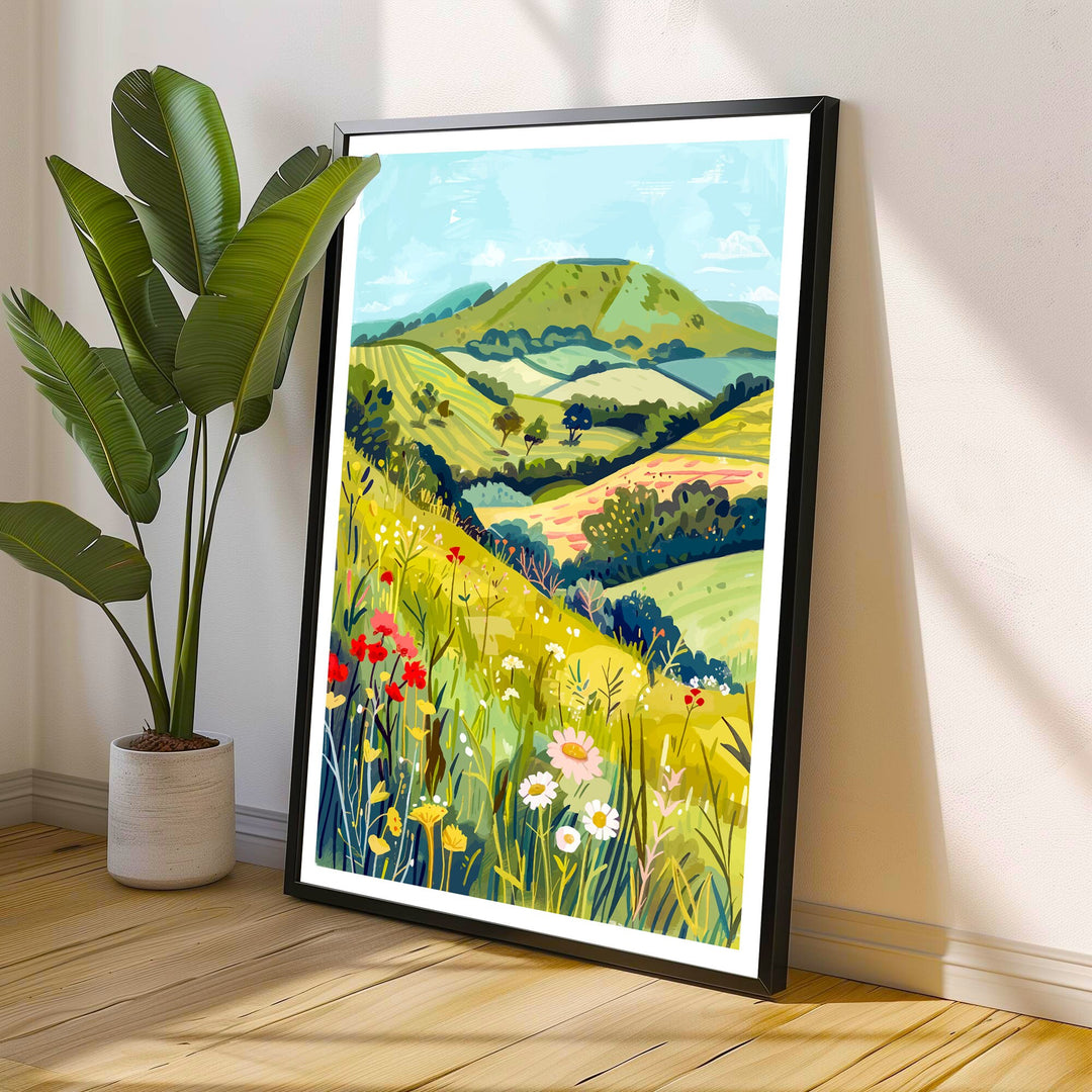 Shropshire Hills England Travel Print Wall Decor Wall Art Shropshire Hills Wall Hanging Home Décor Shropshire Hills Gift Art Lovers British