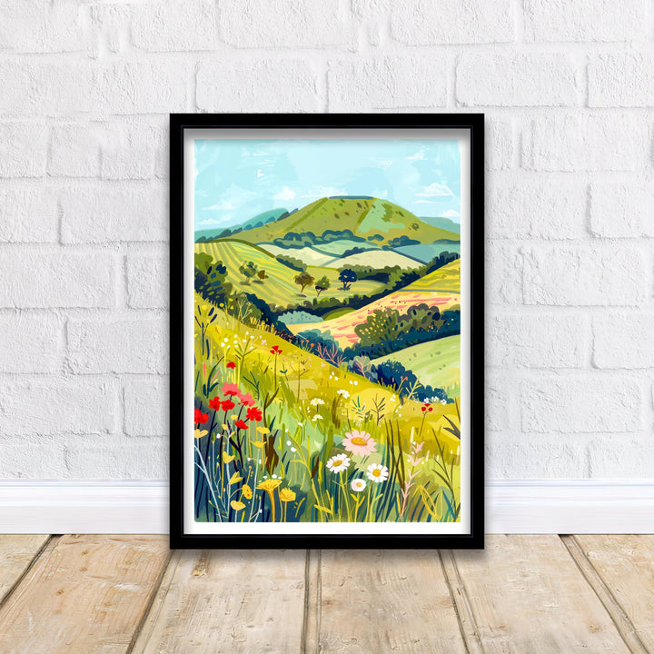 Shropshire Hills England Travel Poster