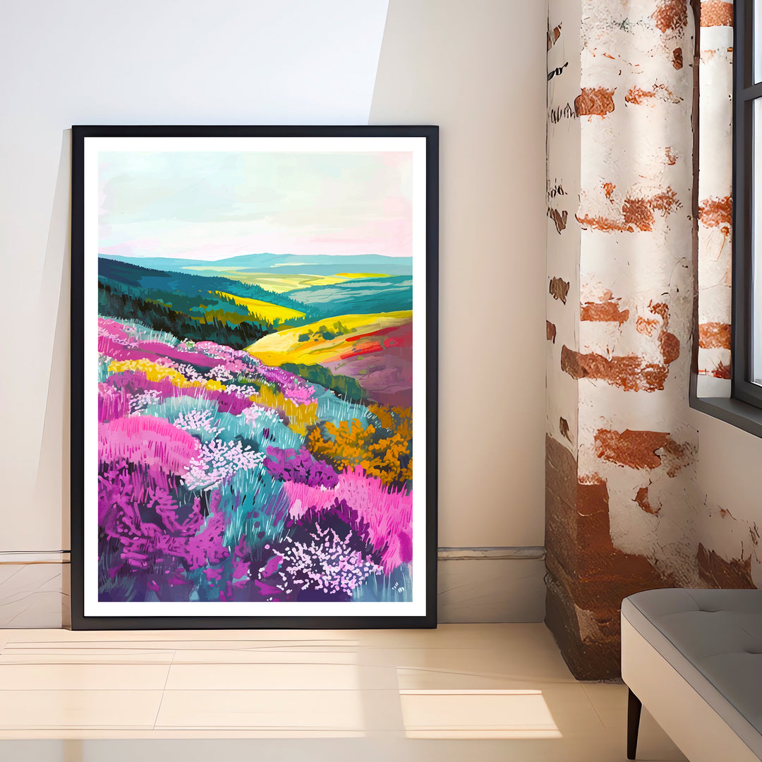 Quantock Hills Somerset Travel Print Wall Decor Wall Art Quantock Hills Wall Hanging Home Décor Quantock Hills Gift Art Lovers British Art