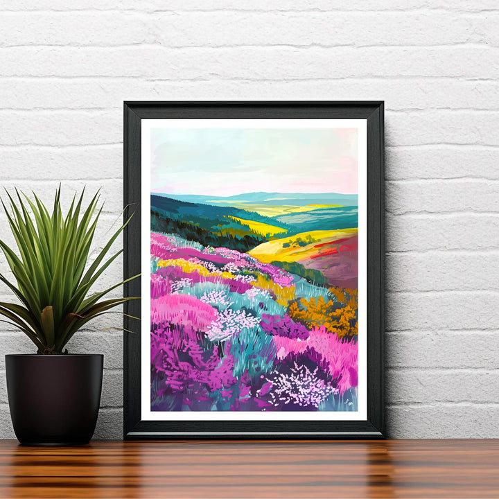 Quantock Hills Somerset Travel Print Wall Decor Wall Art Quantock Hills Wall Hanging Home Décor Quantock Hills Gift Art Lovers British Art