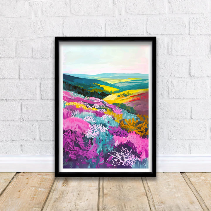 Quantock Hills Somerset Travel Print Wall Decor Wall Art Quantock Hills Wall Hanging Home Décor Quantock Hills Gift Art Lovers British Art