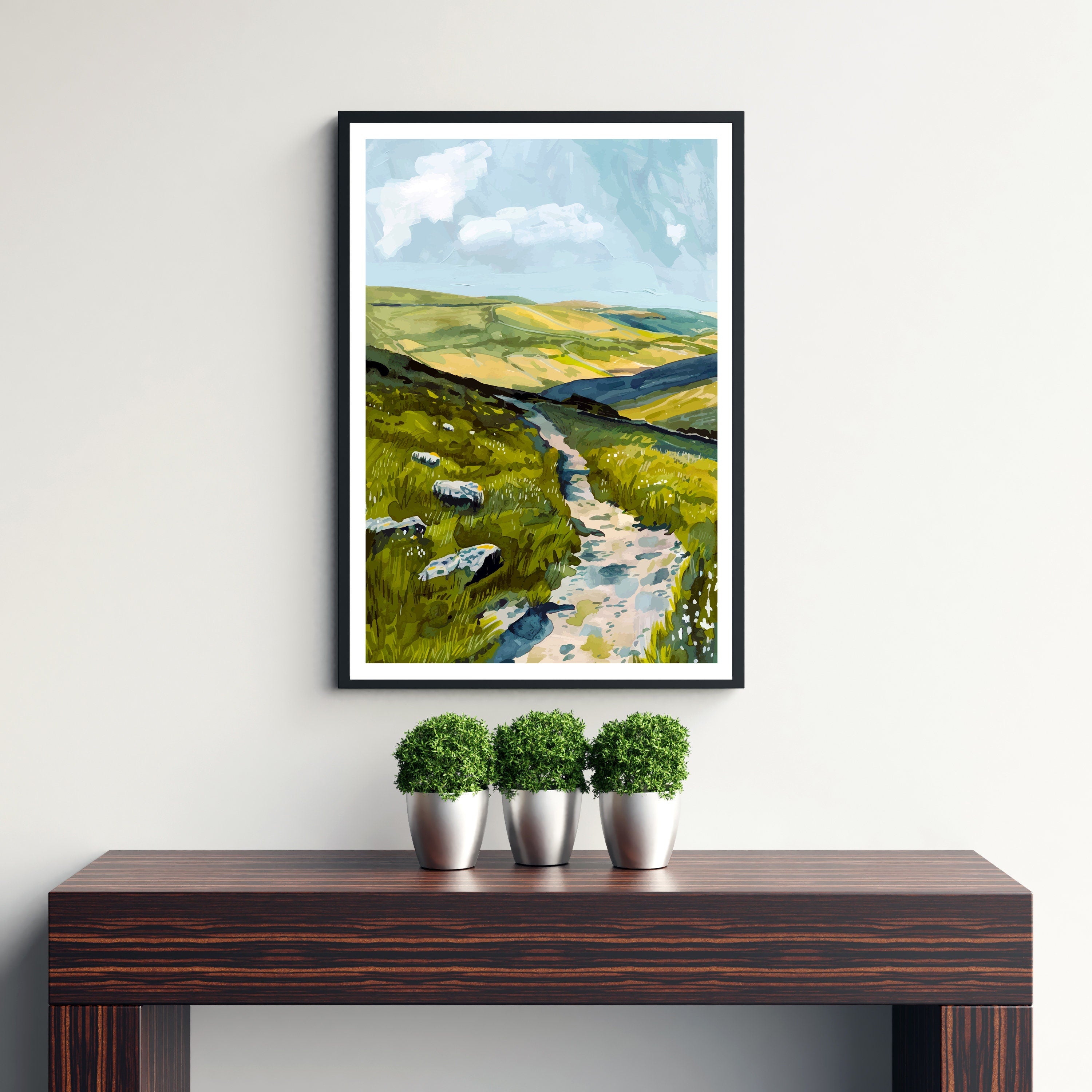 Preseli Hills Wales Travel Poster