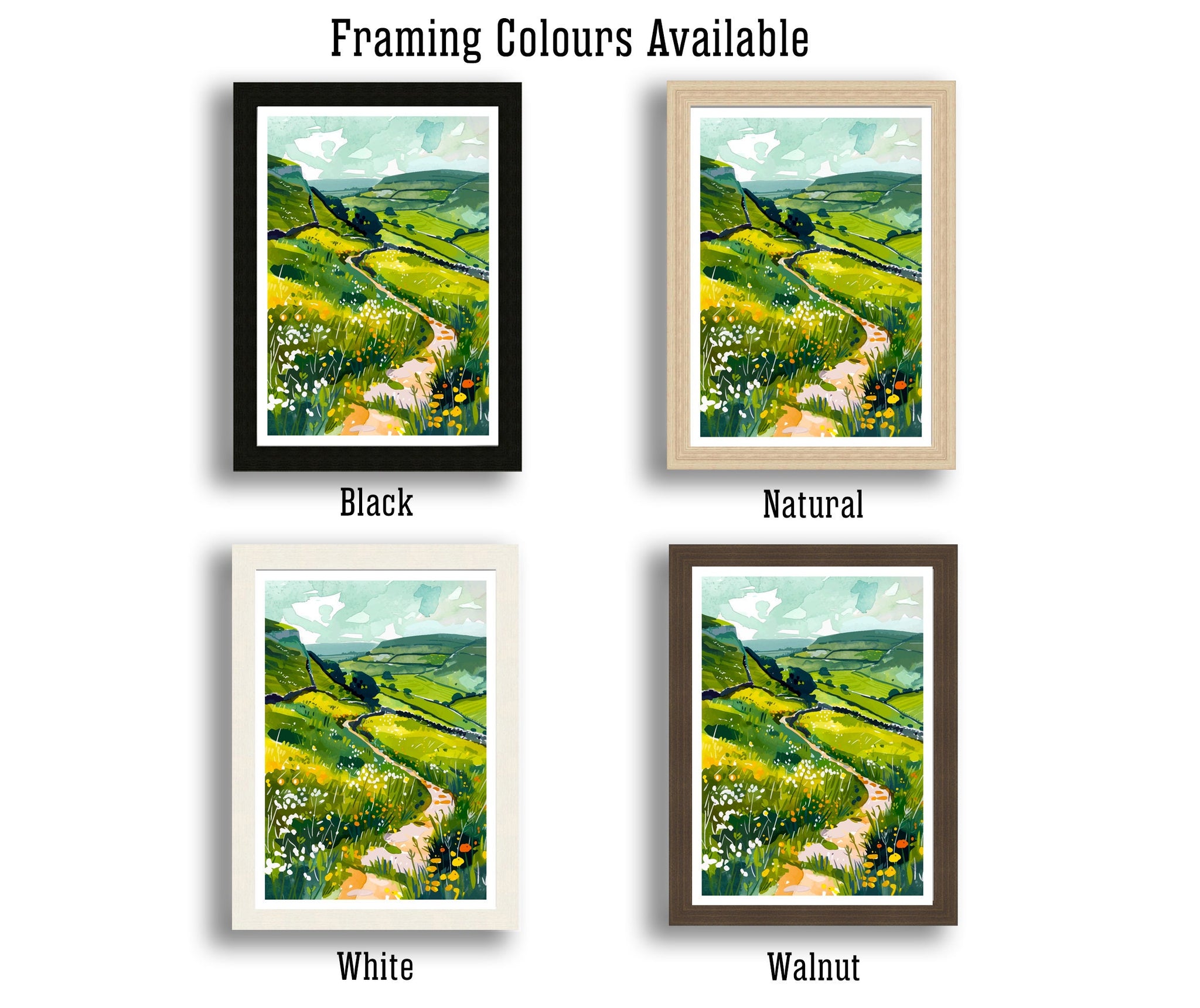 Pennine Way Trail Travel Print Wall Decor Wall Art Pennine Way Wall Hanging Home Décor Pennine Way Gift Art Lovers British Art Lover Gift