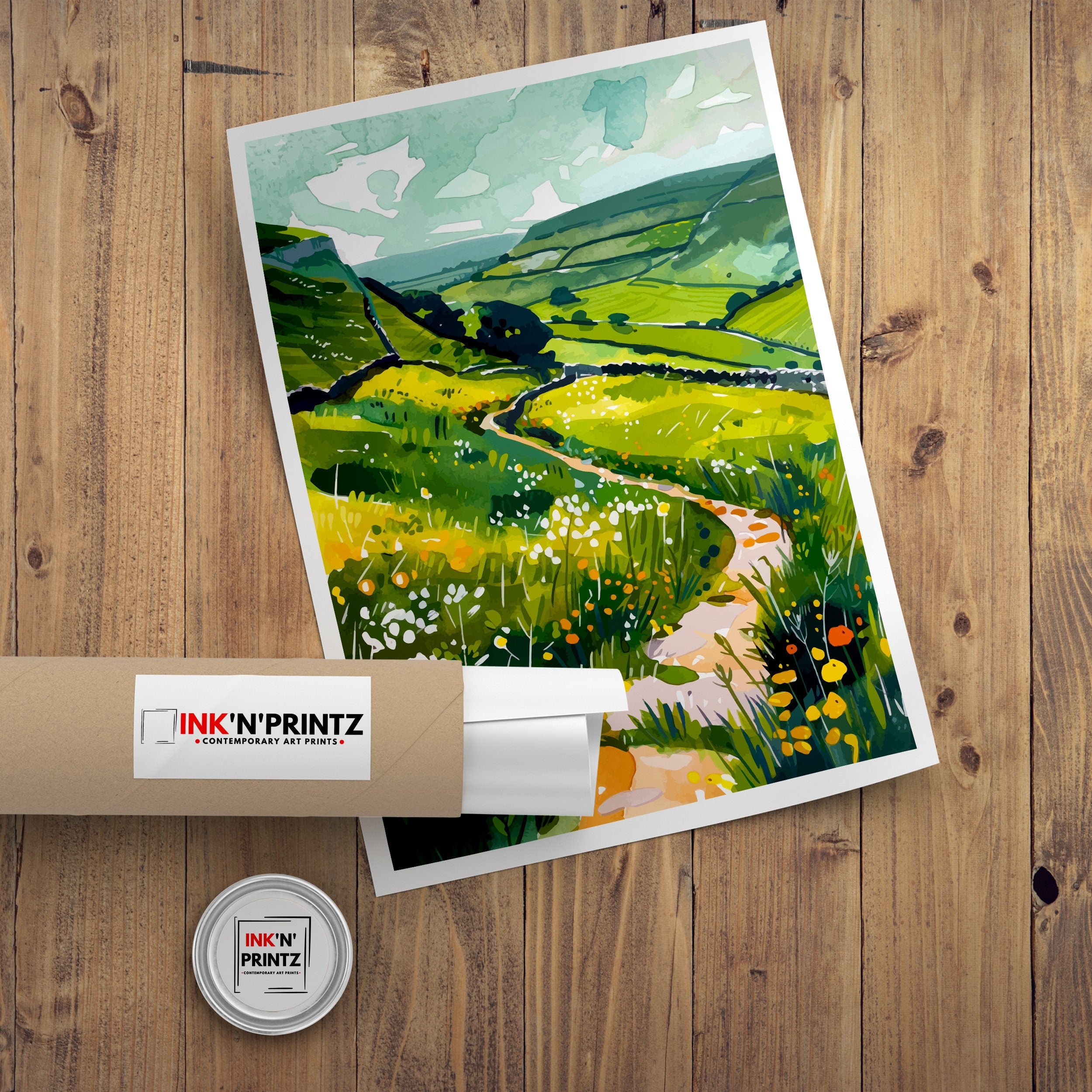Pennine Way Trail Travel Print Wall Decor Wall Art Pennine Way Wall Hanging Home Décor Pennine Way Gift Art Lovers British Art Lover Gift