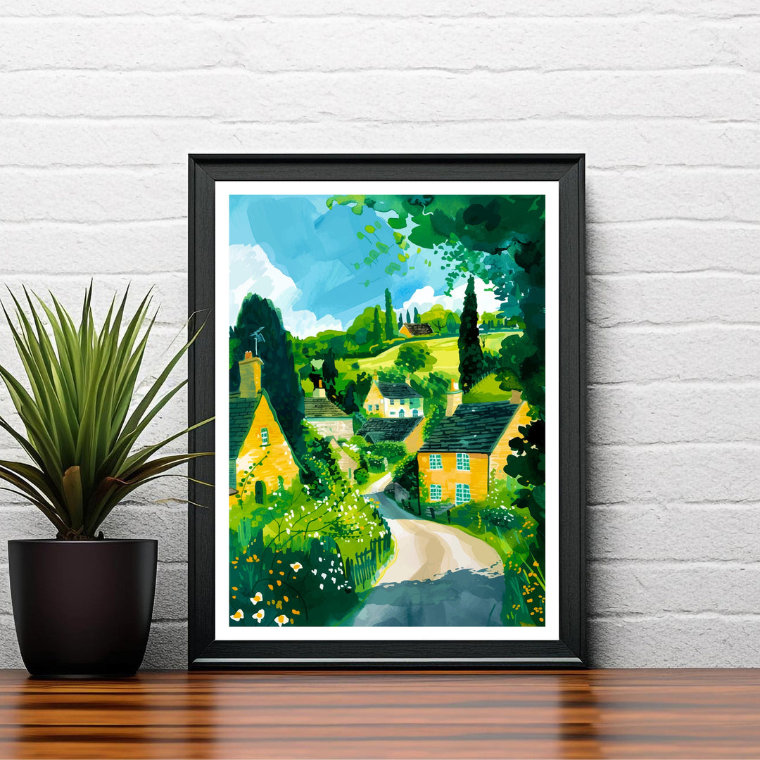 Cotswolds England Travel Print Wall Decor Wall Art Cotswolds Wall Hanging Home Décor Cotswolds Gift Art Lovers British Art Lover Gift