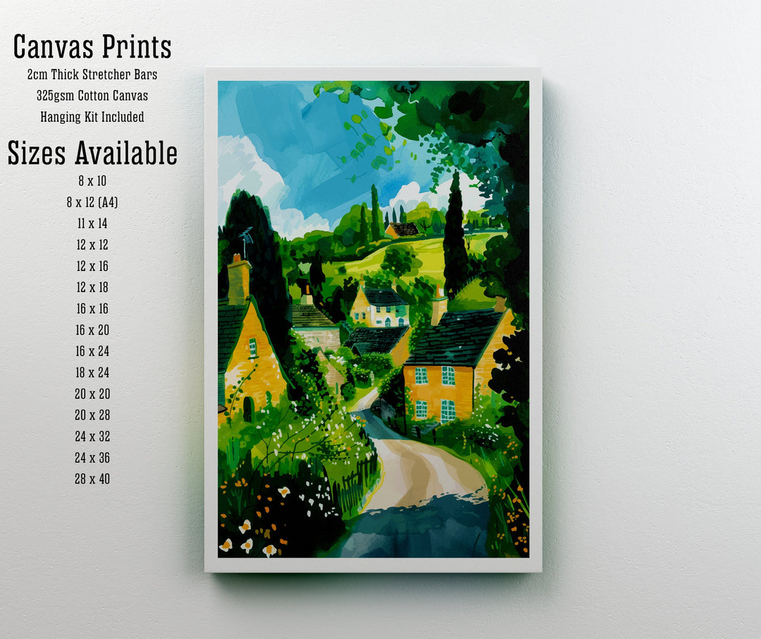 Cotswolds England Travel Print Wall Decor Wall Art Cotswolds Wall Hanging Home Décor Cotswolds Gift Art Lovers British Art Lover Gift