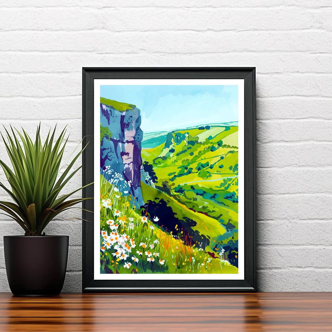 Mendip Hills Somerset Travel Print Wall Decor Wall Art Mendip Hills Wall Hanging Home Décor Mendip Hills Gift Art Lovers British Art Lover