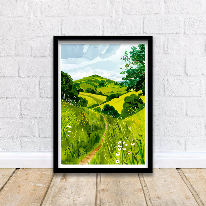 Malvern Hills England Travel Print Wall Decor Wall Art Malvern Hills Wall Hanging Home Décor Malvern Hills Gift Art Lovers