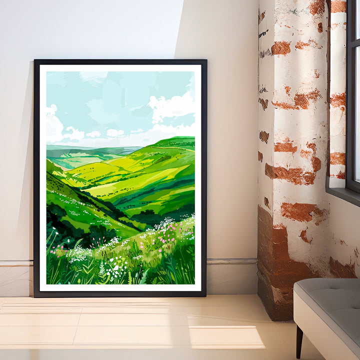 Long Mynd Shropshire Travel Print Wall Decor Wall Art Long Mynd Wall Hanging Home Décor Long Mynd Gift Art Lovers British Art Lover Gift