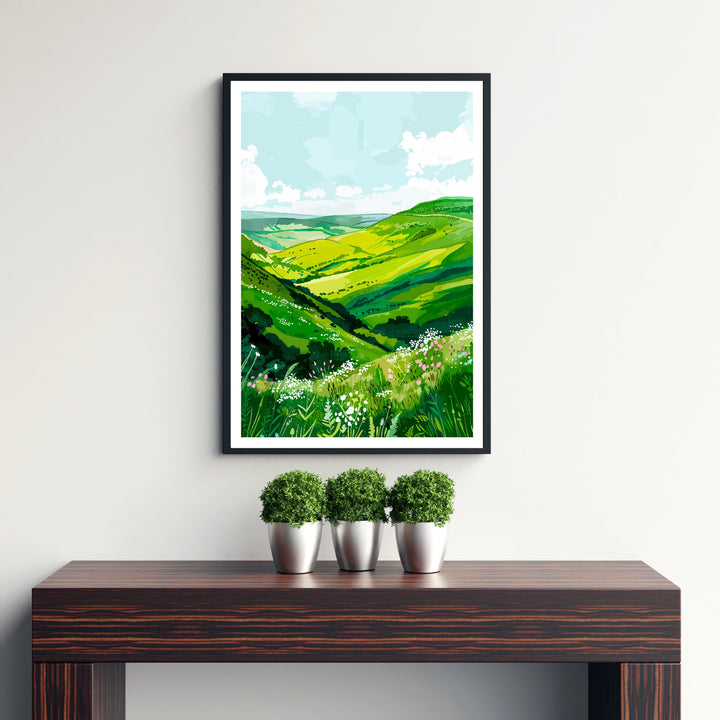 Long Mynd Shropshire Travel Print Wall Decor Wall Art Long Mynd Wall Hanging Home Décor Long Mynd Gift Art Lovers British Art Lover Gift