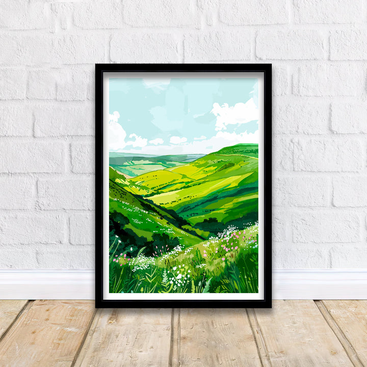 Long Mynd Shropshire Travel Poster