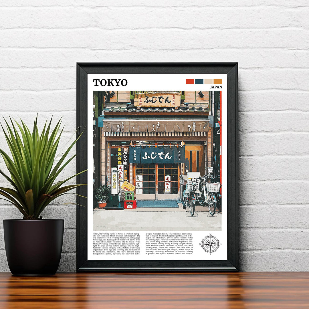 Vintage Tokyo Japan Travel Print Wall Decor Wall Art Vintage Tokyo Wall Hanging Home Décor Tokyo Gift Art Lovers Japanese Art Lover Gift