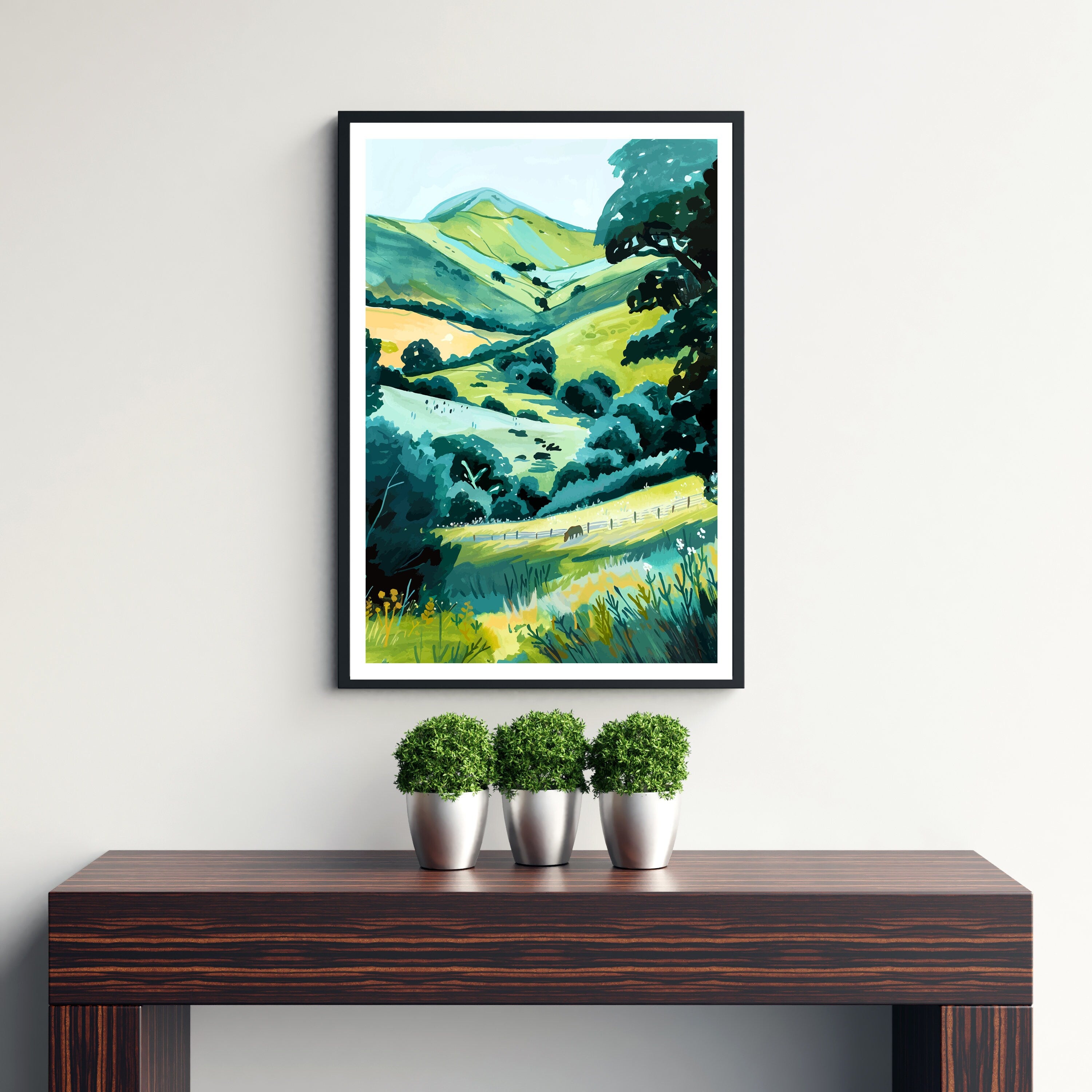 Black Mountains Wales Travel Poster