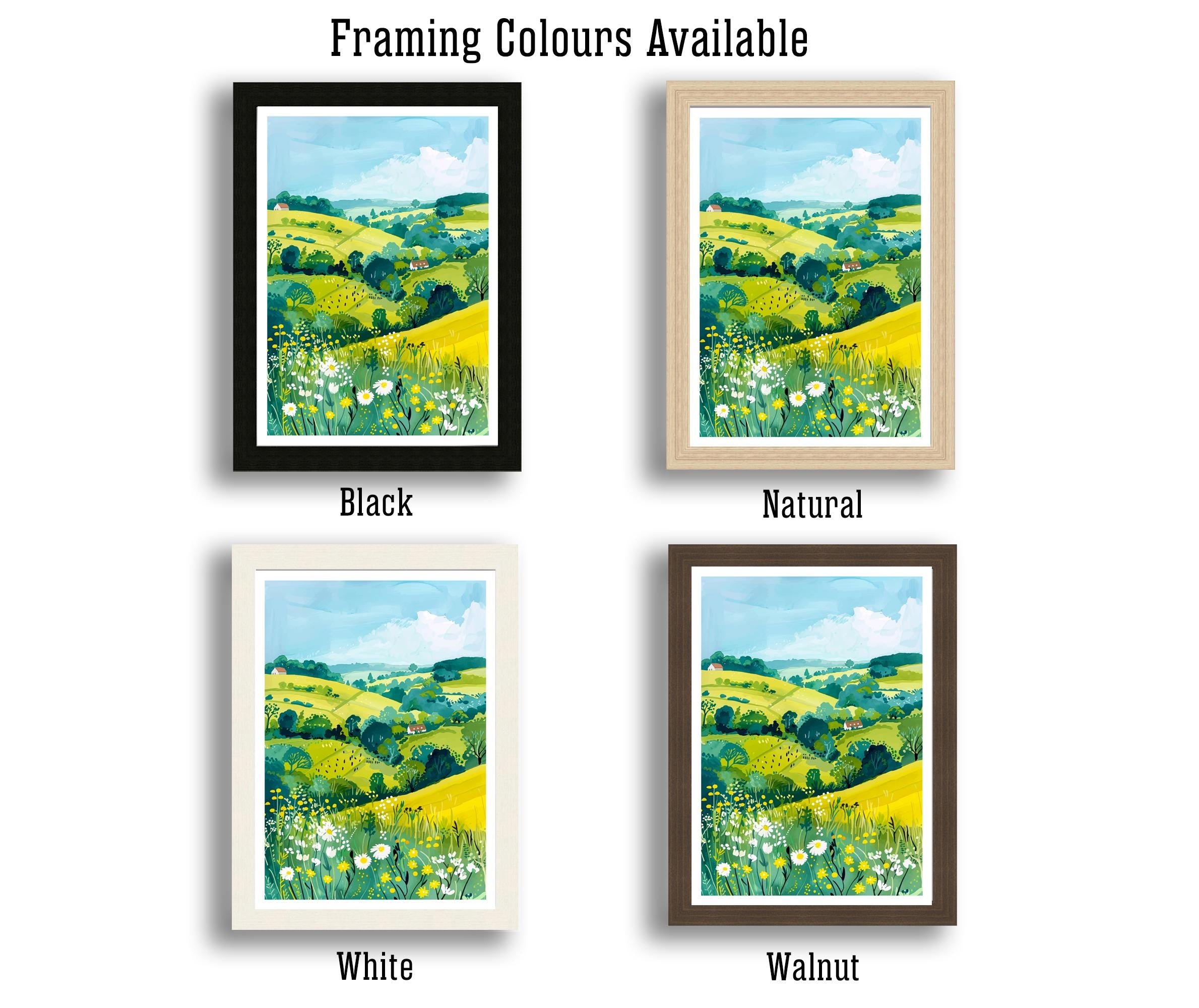 Chiltern Hills England Travel Print Wall Decor Wall Art Chiltern Hills Wall Hanging Home Décor Chiltern Hills Gift Art Lovers British Art
