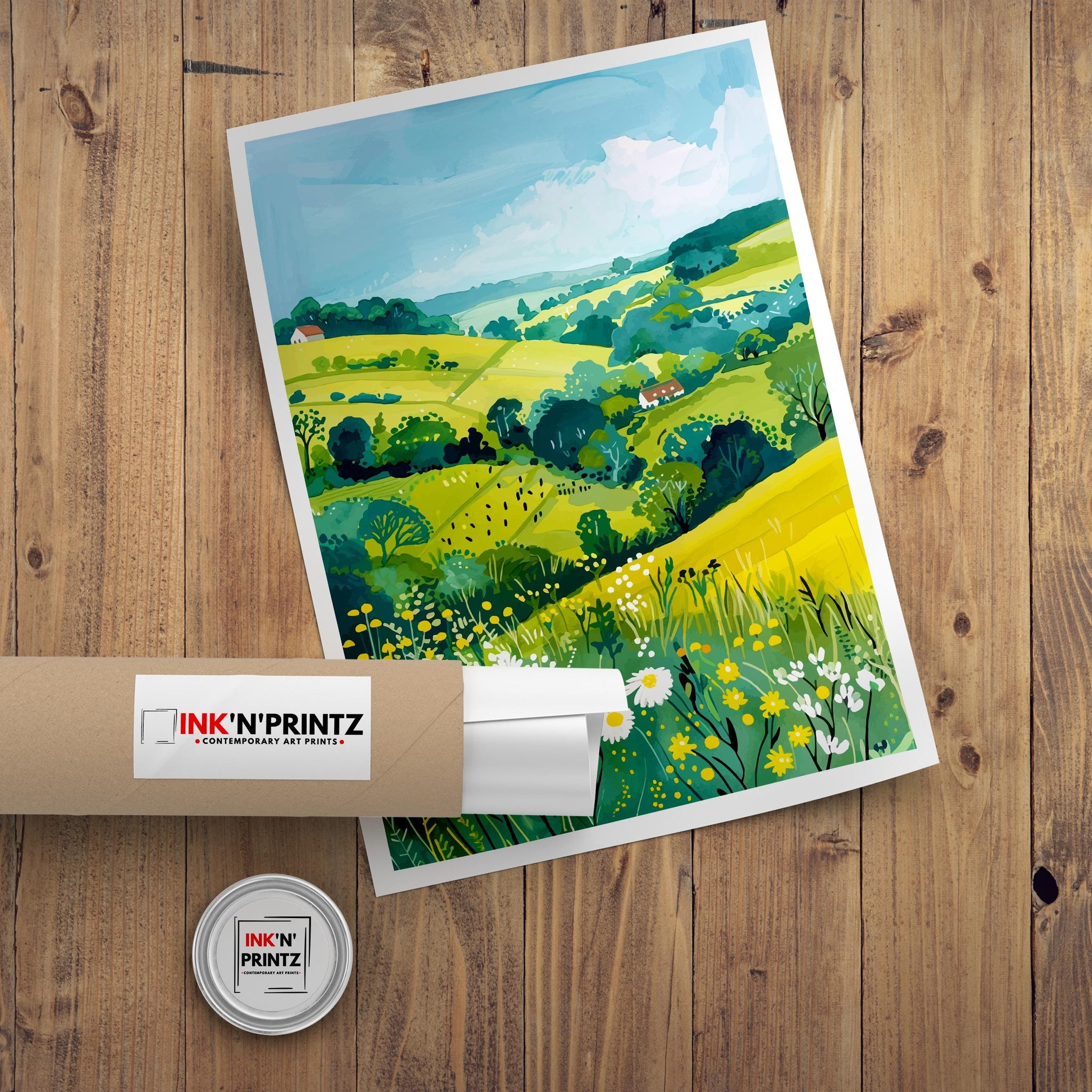 Chiltern Hills England Travel Print Wall Decor Wall Art Chiltern Hills Wall Hanging Home Décor Chiltern Hills Gift Art Lovers British Art