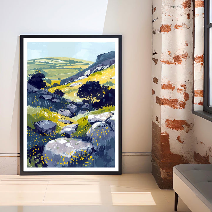 Dartmoor National Park Devon Travel Print Wall Decor Wall Art Dartmoor Wall Hanging Home Décor Dartmoor Gift Art Lovers British Art