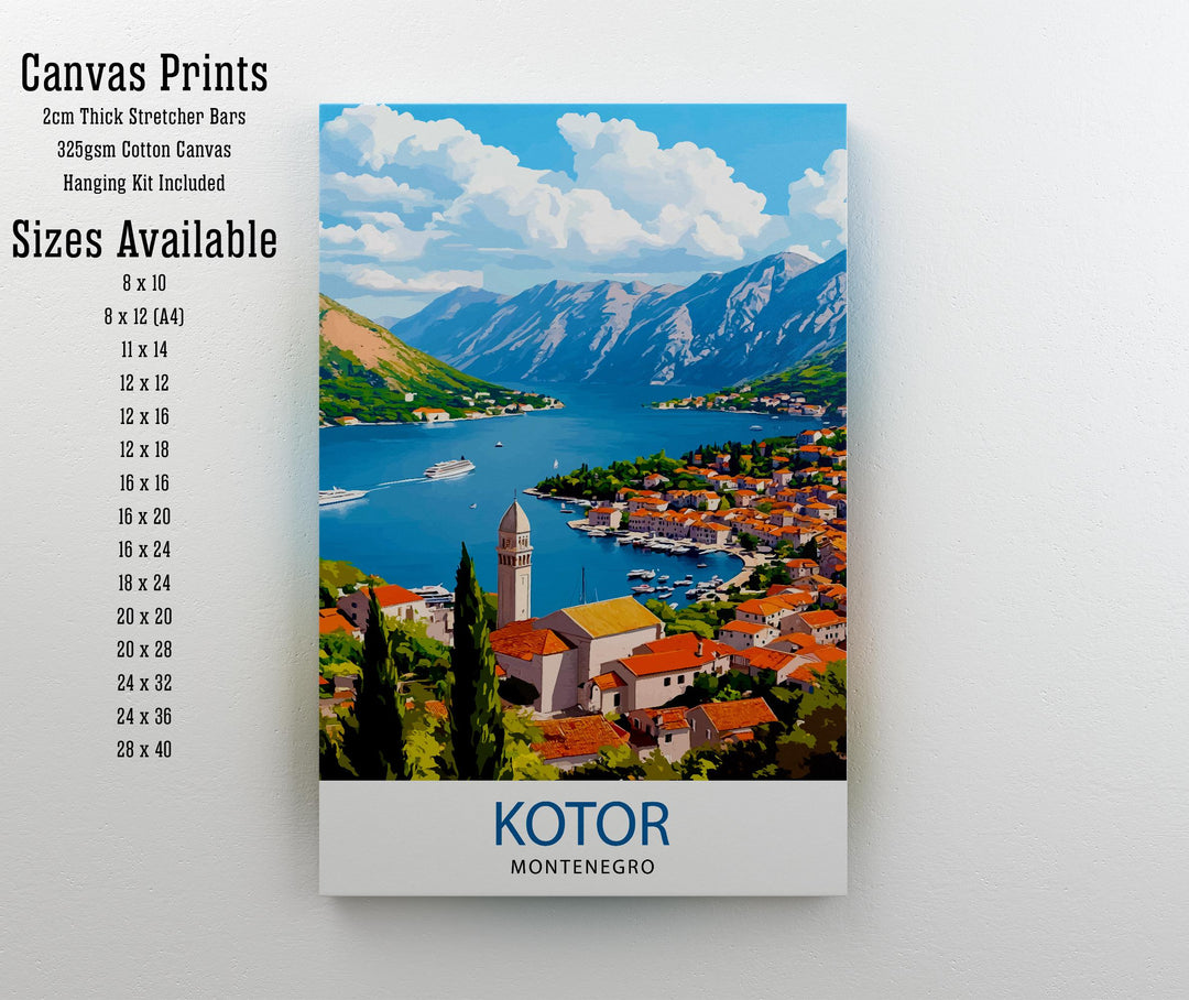 Kotor Montenegro Travel Print Wall Decor Wall Art Kotor Wall Hanging Home Décor Kotor Gift Art Lovers Montenegrin Art Lover Gift Print Art