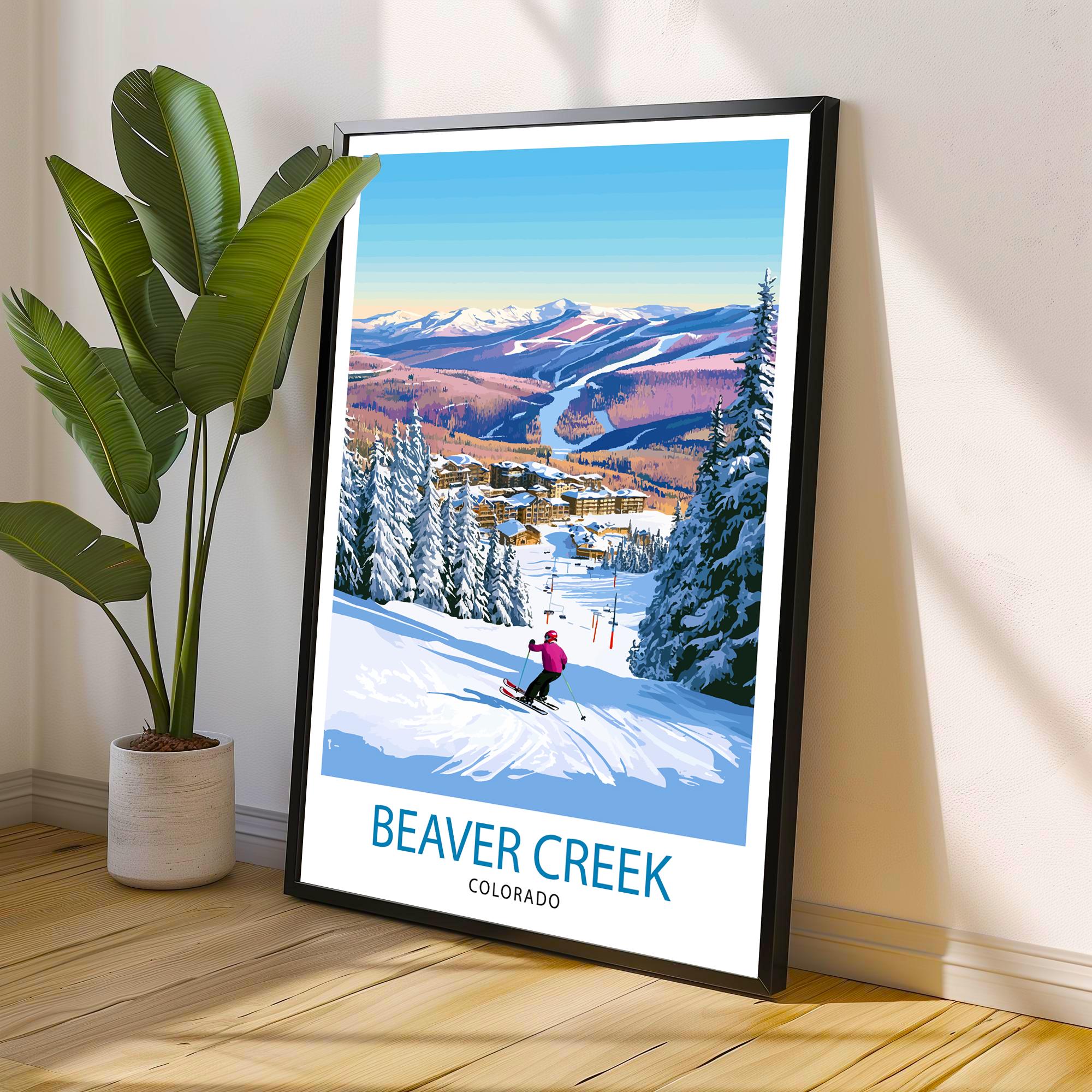 Beaver Creek Ski Resort Colorado Travel Print Wall Decor Wall Art Beaver Creek Wall Hanging Home Décor Beaver Creek Gift Art Lovers Ski Art