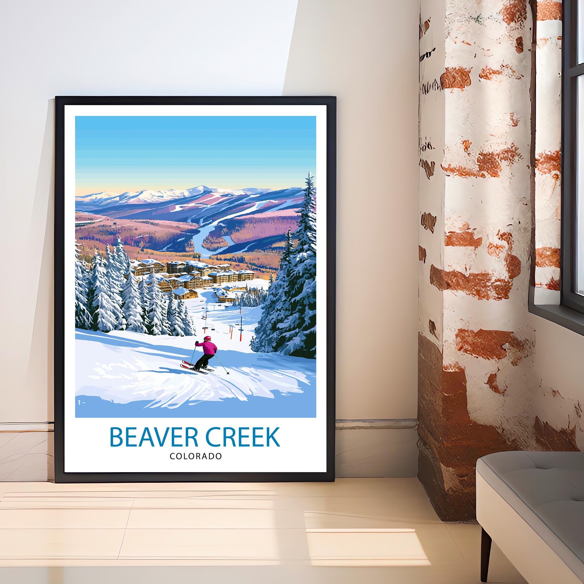 Beaver Creek Ski Resort Colorado Travel Print Wall Decor Wall Art Beaver Creek Wall Hanging Home Décor Beaver Creek Gift Art Lovers Ski Art
