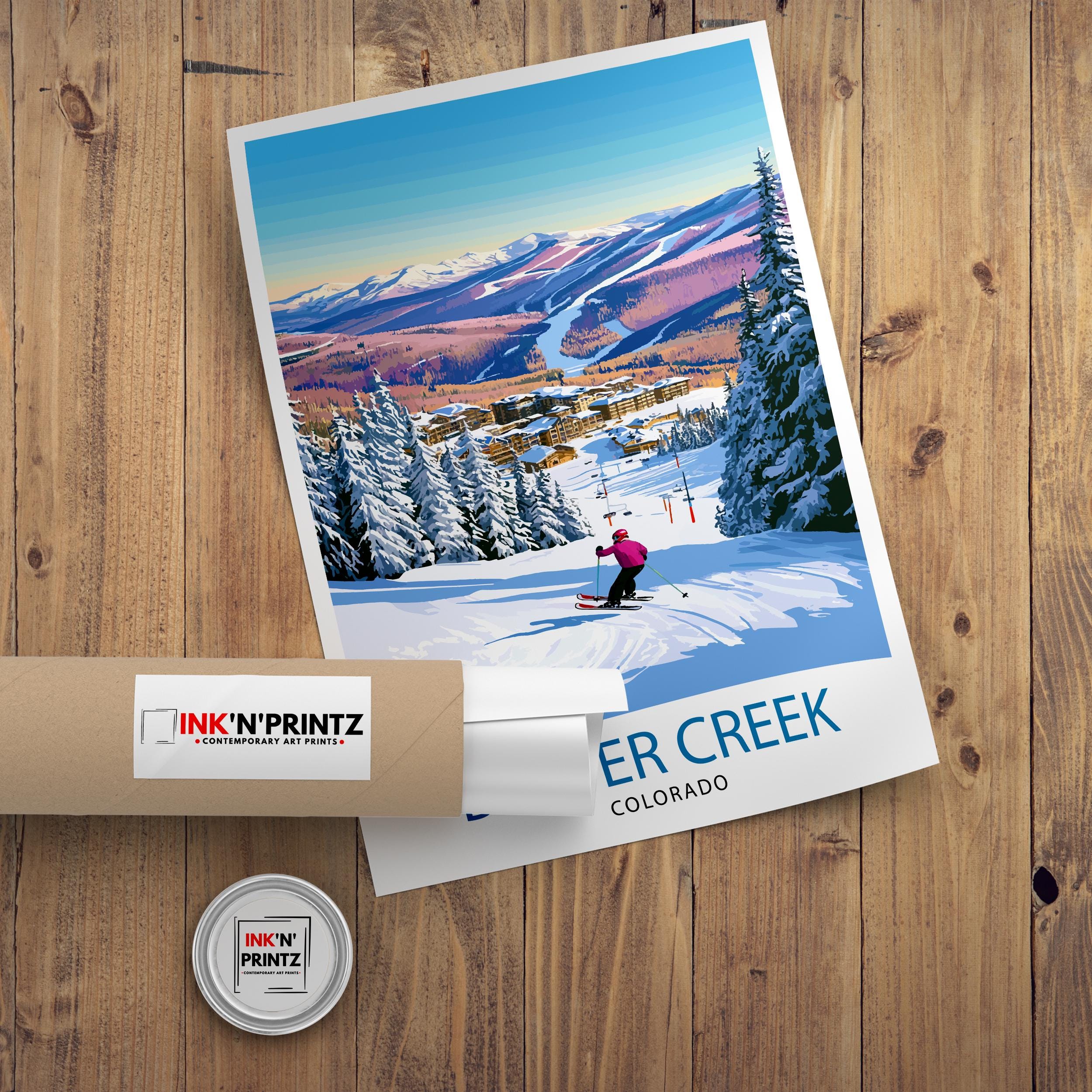 Beaver Creek Ski Resort Colorado Travel Print Wall Decor Wall Art Beaver Creek Wall Hanging Home Décor Beaver Creek Gift Art Lovers Ski Art