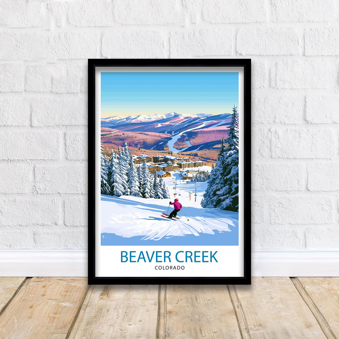 Beaver Creek Ski Resort Colorado Travel Print Wall Decor Wall Art Beaver Creek Wall Hanging Home Décor Beaver Creek Gift Art Lovers Ski Art