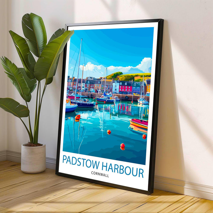 Padstow Harbour Cornwall Travel Poster