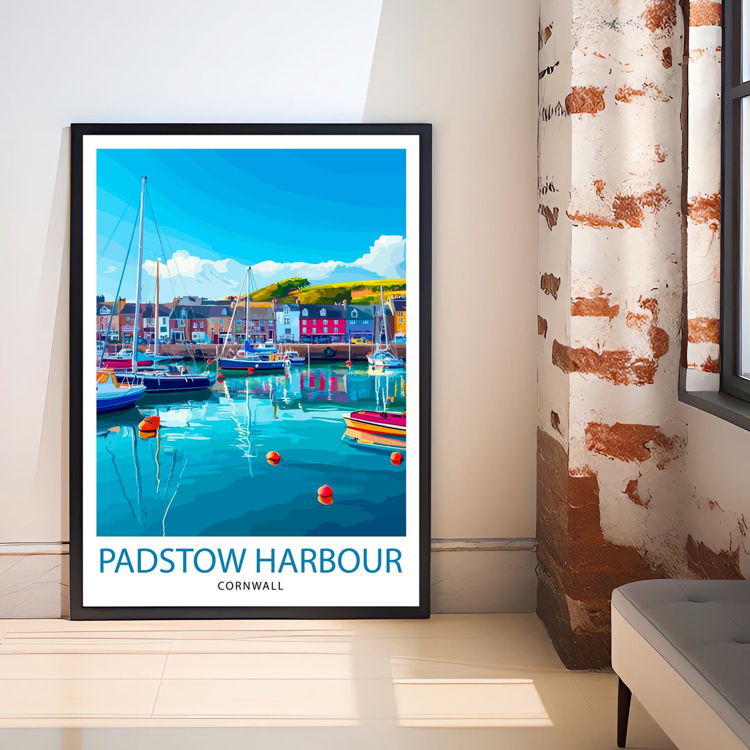 Padstow Harbour Cornwall Travel Poster