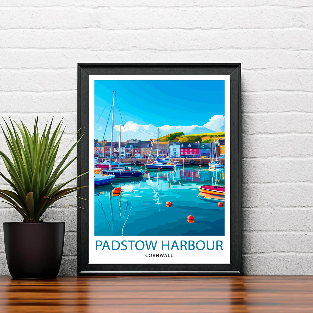 Padstow Harbour Cornwall Travel Poster