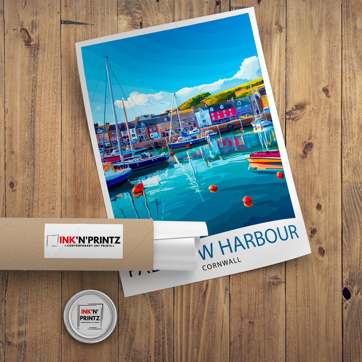 Padstow Harbour Cornwall Travel Poster