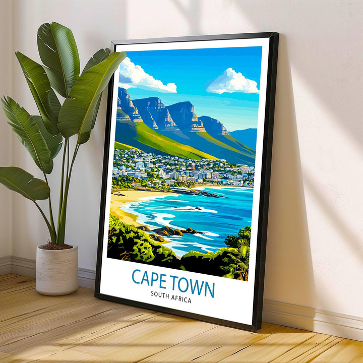 Cape Town South Africa Travel Print Wall Decor Wall Art Cape Town Wall Hanging Home Décor Cape Town Gift Art Lovers African Art Lover Gift