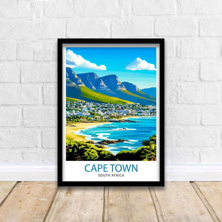 Cape Town South Africa Travel Print Wall Decor Wall Art Cape Town Wall Hanging Home Décor Cape Town Gift Art Lovers African Art Lover Gift