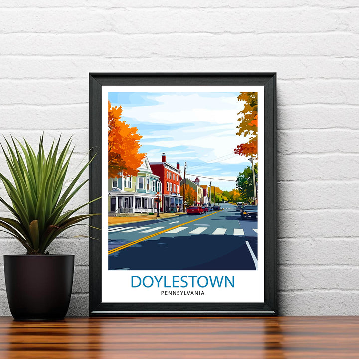 Doylestown Pennsylvania Travel Print Wall Decor Wall Art Doylestown Wall Hanging Home Décor Doylestown Gift Art Lovers American Art Lover