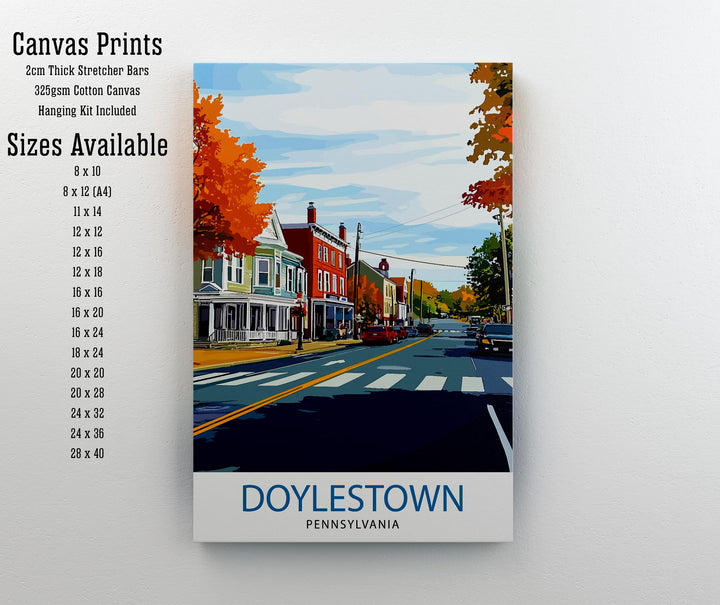 Doylestown Pennsylvania Travel Print Wall Decor Wall Art Doylestown Wall Hanging Home Décor Doylestown Gift Art Lovers American Art Lover