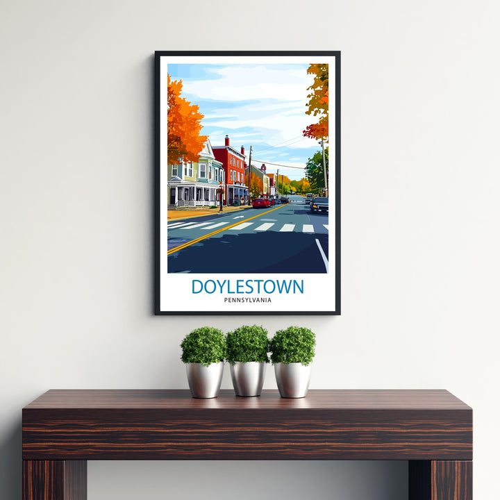 Doylestown Pennsylvania Travel Print Wall Decor Wall Art Doylestown Wall Hanging Home Décor Doylestown Gift Art Lovers American Art Lover