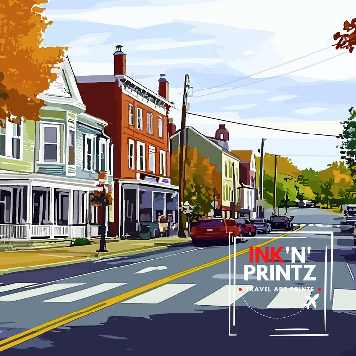 Doylestown Pennsylvania Travel Print Wall Decor Wall Art Doylestown Wall Hanging Home Décor Doylestown Gift Art Lovers American Art Lover