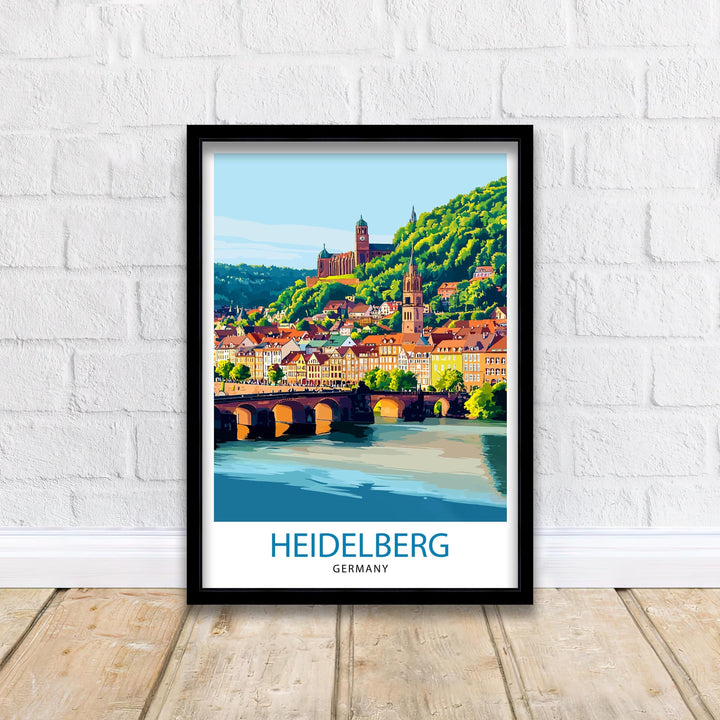 Heidelberg Germany Travel Print Wall Decor Wall Art Heidelberg Wall Hanging Home Décor Heidelberg Gift Art Lovers German Art Lover Gift