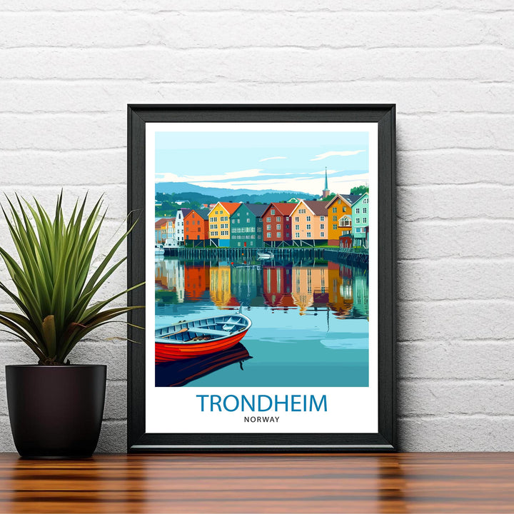 Trondheim Norway Travel Poster