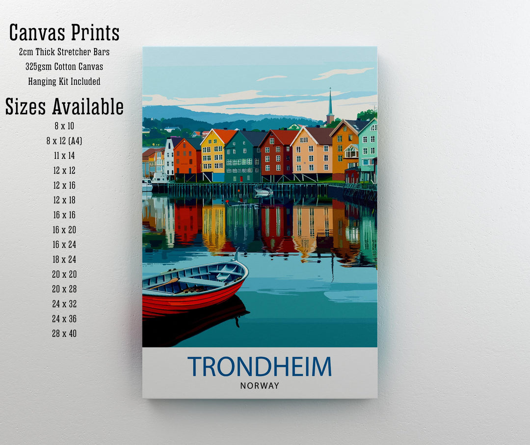 Trondheim Norway Travel Print Wall Decor Wall Art Trondheim Wall Hanging Home Décor Trondheim Gift Art Lovers Norwegian Art Lover Gift