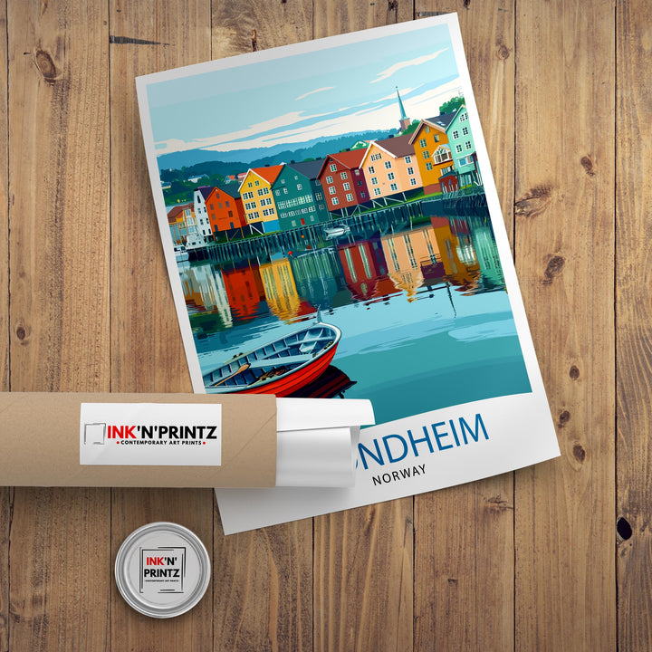 Trondheim Norway Travel Poster