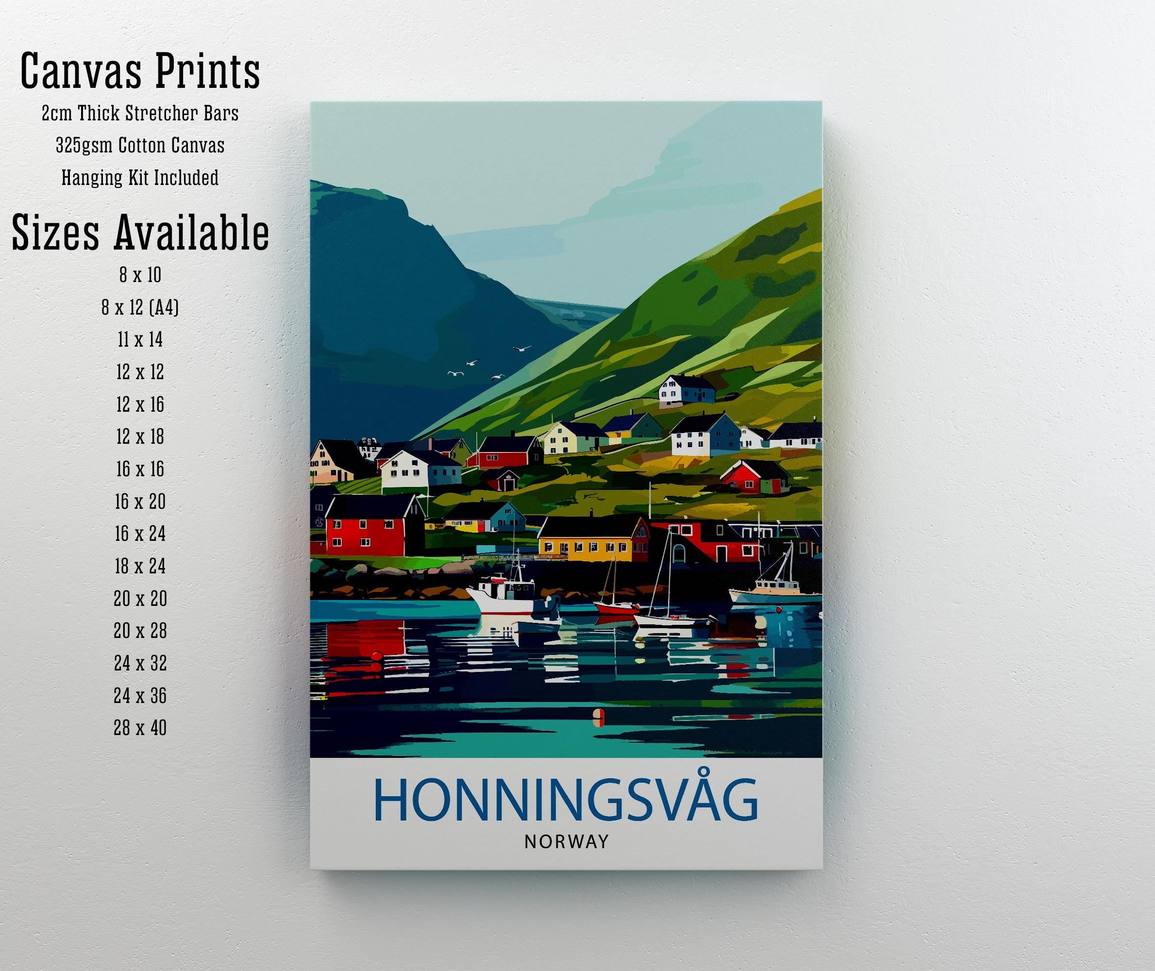 Honningsvåg Norway Travel Print Wall Decor Wall Art Honningsvåg Wall Hanging Home Décor Honningsvåg Gift Art Lovers Norwegian Art Lover Gift