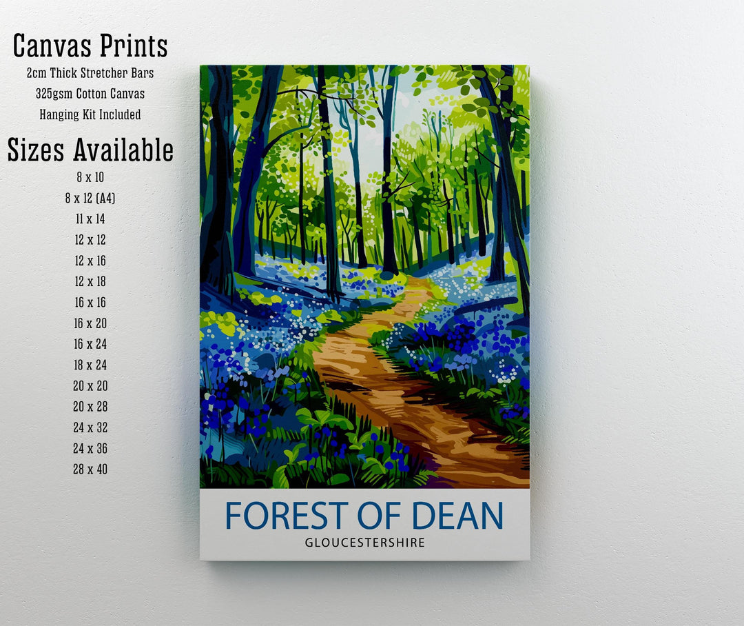 Forest of Dean Gloucestershire Travel Print Wall Decor Wall Art Forest of Dean Wall Hanging Home Décor Forest of Dean Gift Art