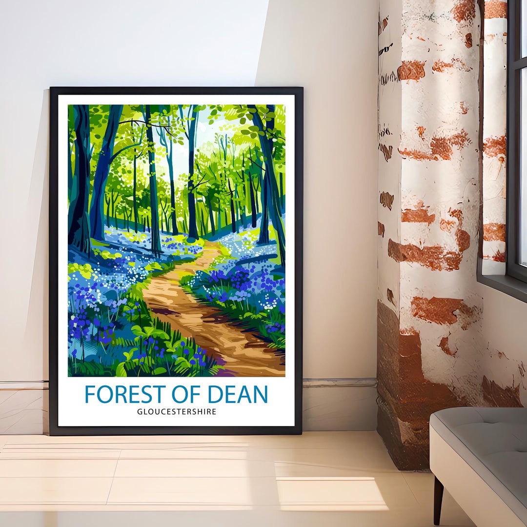 Forest of Dean Gloucestershire Travel Print Wall Decor Wall Art Forest of Dean Wall Hanging Home Décor Forest of Dean Gift Art